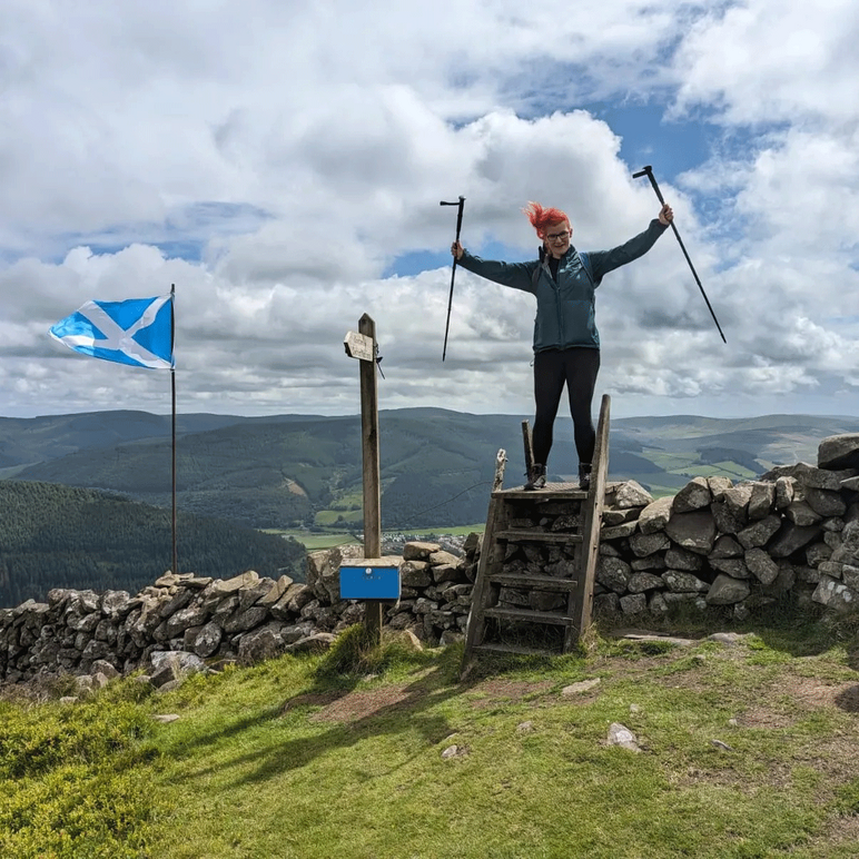 Hiking in windy Scotland